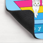Happy-Pride-Katzen mit Pansexual Flag Mousepad (Ecke)
