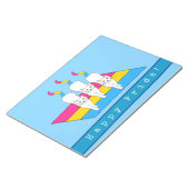 Happy-Pride-Katzen mit Pansexual Flag Notizblock (angewinkelt)