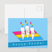 Happy Pride Katzen mit Pansexual Flag Postkarte (Vorne/Hinten)