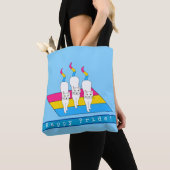Happy-Pride-Katzen mit Pansexual Flag Tasche (Von Nahem)