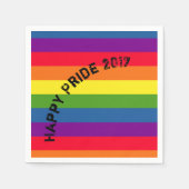Happy Pride LGBTQ Rainbow Celebration Custom Text Serviette (Vorderseite)