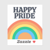 Happy Pride Minimalist Rainbow Sticker (Blatt)