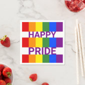 Happy Pride Modernes Rainbow Party Serviette (Beispiel)