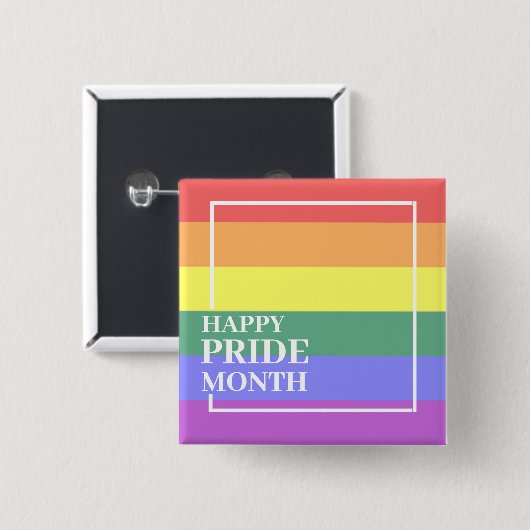 Happy Pride Month Button (Vorne & Hinten)