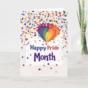 Happy Pride Month Colorful Confetii Feiertagskarte