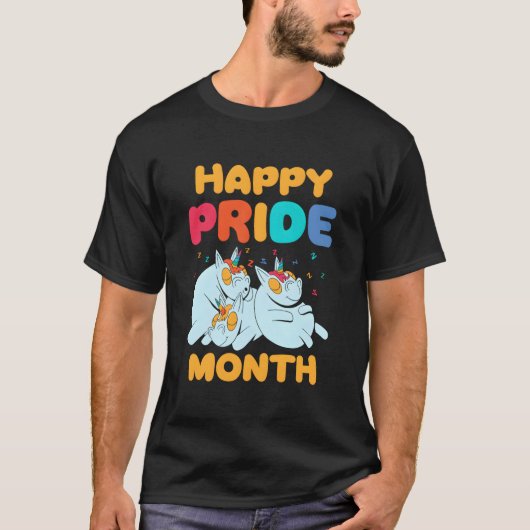 Happy Pride Month Gay Lgbtq Rainbow Proud T-Shirt (Vorderseite)