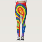 Happy Pride Month zum Thema Regenbogen  Leggings (Vorderseite)