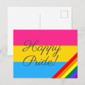 Happy Pride Pansexual Flag Postkarte (Vorne/Hinten)