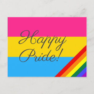 Happy Pride Pansexual Flag Postkarte