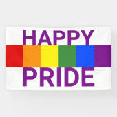 Happy Pride Rainbow Flag Streifen Banner (Horizontal)