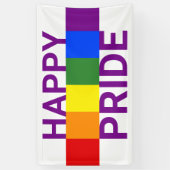 Happy Pride Rainbow Flag Streifen Banner (Vertikal)