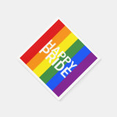 Happy Pride Rainbow Flag Stripes Party Serviette (Ecke)
