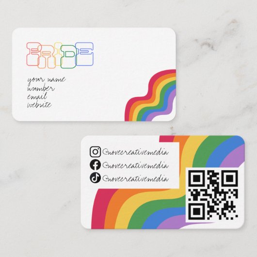 Happy PRIDE Visitenkarte (Vorne/Hinten)