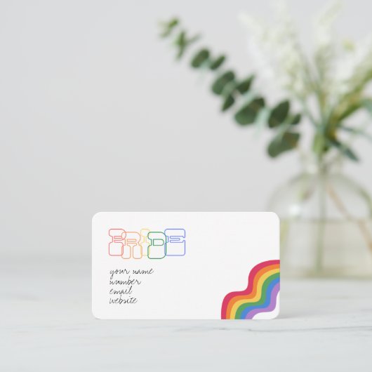 Happy PRIDE Visitenkarte (Stehend Vorderseite)