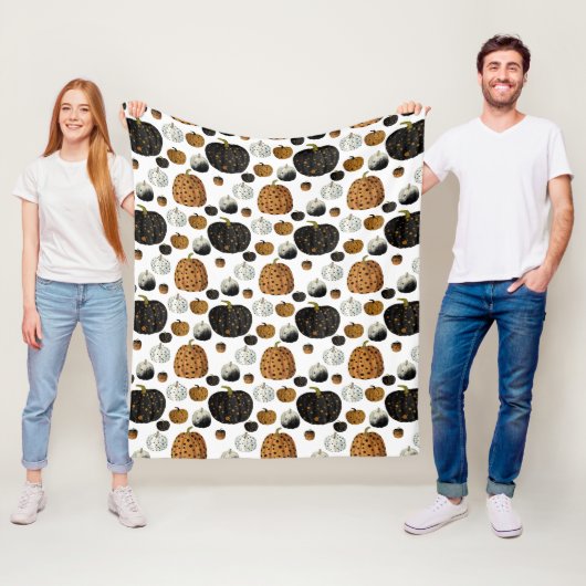 Happy print polka dots pumpkin fleecedecke (Beispiel)