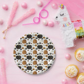 Happy print polka dots pumpkin pappteller (Party)