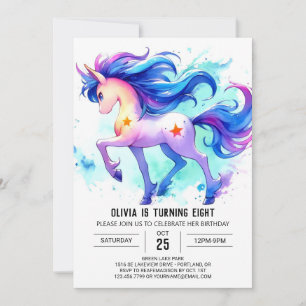 Happy Printable Horse Birthday Einladung