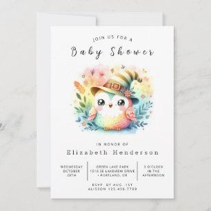 Happy Printable Owl Baby Dusche Einladung