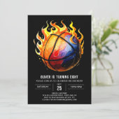 Happy Printable Pastel Basketball Geburtstag Einladung (Stehend Vorderseite)