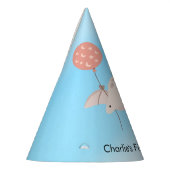 Happy Pterosaur Dinosaurier mit Ballon und Partyhütchen (Links)