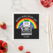 Happy Publication Day Personalisiert LBGTQ Serviette (Beispiel)