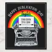 Happy Publication Day Personalisiert LBGTQ Weinetikett (Einzelnes Label)