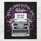 Happy Publication Day Personalisiert Starry Weinetikett (Einzelnes Label)