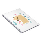 Happy Puggy Foto Notebook Notizblock (Rechte Seite)