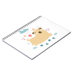 Happy Puggy Foto Notebook Notizblock