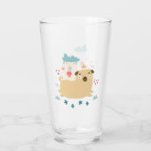 Happy Puggy Glass Tumbler (Rückseite)