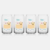 Happy Puggy Glasses Dosenglas (Hinten)