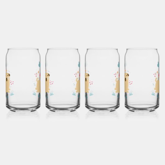 Happy Puggy Glasses Dosenglas (Rechts)