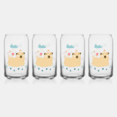 Happy Puggy Glasses Dosenglas (Vorderseite)