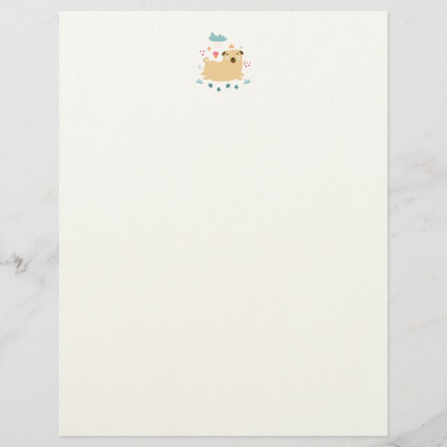 Happy Puggy Letterhead Briefbogen (Vorderseite)