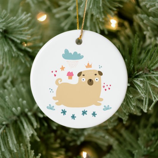 Happy Puggy Ornament (Baum)
