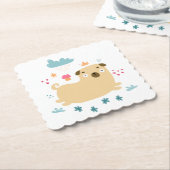 Happy Puggy Untersetzer (angewinkelt)