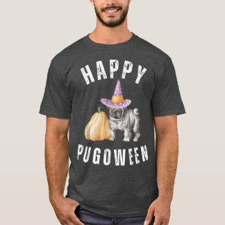 Happy Pugoween Funny Mops Lover Halloween-Party Co T-Shirt