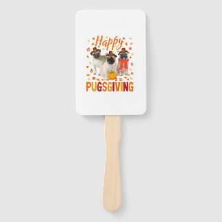 Happy Pugsgiving Niedlich Erntedank Mops Hunde Wea Fächer