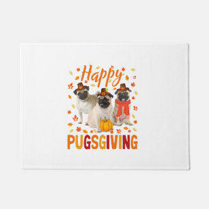 Happy Pugsgiving Niedlich Erntedank Mops Hunde Wea Fußmatte