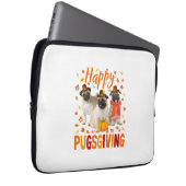 Happy Pugsgiving Niedlich Erntedank Mops Hunde Wea Laptopschutzhülle (Vorne Rechts)