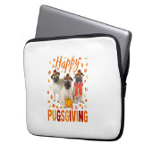 Happy Pugsgiving Niedlich Erntedank Mops Hunde Wea Laptopschutzhülle (Vorderseite Links)