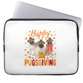 Happy Pugsgiving Niedlich Erntedank Mops Hunde Wea Laptopschutzhülle (Vorderseite)