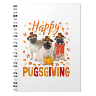 Happy Pugsgiving Niedlich Erntedank Mops Hunde Wea Notizblock