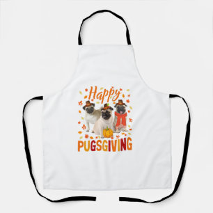 Happy Pugsgiving Niedlich Erntedank Mops Hunde Wea Schürze