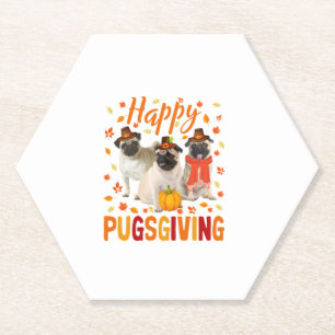 Happy Pugsgiving Niedlich Erntedank Mops Hunde Wea Untersetzer