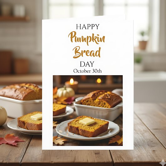 Happy Pumpkin Bread Day | October 30th Karte