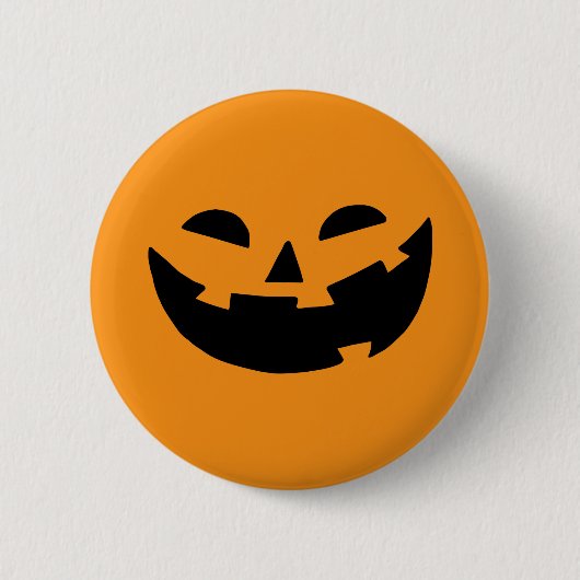 Happy Pumpkin Face Button (Vorderseite)