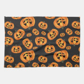 Happy Pumpkin Face | Halloween Geschirrtuch (Horizontal)