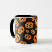 Happy Pumpkin Face | Halloween Tasse (Vorderseite Links)