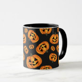 Happy Pumpkin Face | Halloween Tasse (VorderseiteRechts)